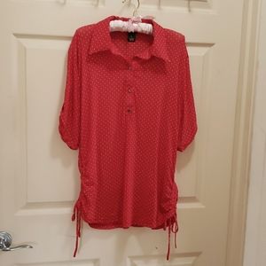Amang NY Red polkadot blouse